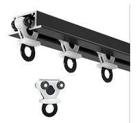 HighPerformance - Binario per soffitto nascosto da 4,2 m / 13.77ft, in alluminio, con rulli lisci, colore: nero, perfetto per decorazioni moderne e senza cuciture
