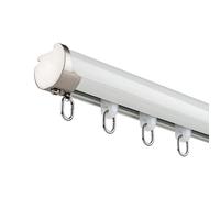 HighPerformance - Binario per tenda a 1 binario in alluminio, staffa invisibile, ideale per camera da letto, soggiorno, camera dei bambini (bianco, 4 m x 100 cm)