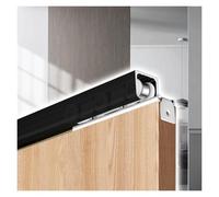 HighPerformance - Set di binari per porta scorrevole, in alluminio, con meccanismo robusto, kit di hardware per cucina, bagno, corridoio e altro (213,36 cm)