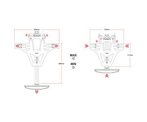 HIGHSIDER AKRON-RS PRO Yamaha YZF-R 125, inclusa la luce della targa, nero