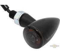 Highsider Apollo Bullet LED Freccia Nero Anodizzato Fumé LED Per Harley-Davidson