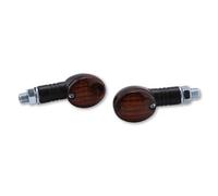HIGHSIDER Lampadina Smart Micro-Flash Mini Indicatore Corpo Nero / Lente Fumé (Coppia), Anteriore e Posteriore, nero