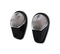 HIGHSIDER Corpo dell'indicatore LED Smart Verkleidungsblinker nero / Lente trasparente (coppia), anteriore e posteriore