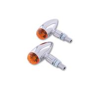 HIGHSIDER Corpo indicatore lampadina Micro-Bullet intelligente cromato / lente arancione (coppia), anteriore e posteriore, giallo