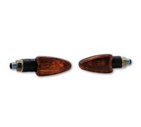 HIGHSIDER Smart Arrow Bulb Mini Indicatore Corpo Nero / Lente Arancione (Coppia), Anteriore e Posteriore