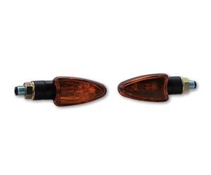 HIGHSIDER Smart Arrow Bulb Mini Indicatore Corpo Nero / Lente Arancione (Coppia), Anteriore e Posteriore