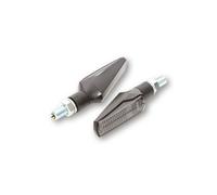 HIGHSIDER smart Fineline Indicatore LED Nero/Fumo Omologato E (coppia), nero