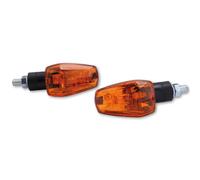 HIGHSIDER Smart IMOLA 1 lampadina Mini Indicatore di direzione Corpo nero / Lente arancione (coppia), anteriore e posteriore, nero