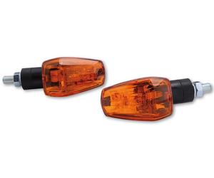 HIGHSIDER Smart IMOLA 1 lampadina Mini Indicatore di direzione Corpo nero / Lente arancione (coppia), anteriore e posteriore