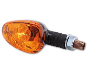 HIGHSIDER Smart Little Duke Bulb Mini Indicatore Corpo Nero / Lente Arancione (Coppia), Anteriore e Posteriore, giallo