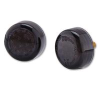 HIGHSIDER Smart Micro Disc LED Indicatore Corpo Nero / Lente Fumé (Coppia), Anteriore e Posteriore