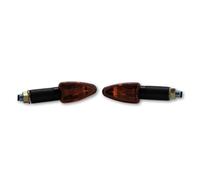 HIGHSIDER Smart Arrow Lampadina Mini Indicatore Corpo Carbonio / Lente Arancione (Coppia), Anteriore e Posteriore, giallo