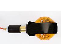 HIGHSIDER Smart Ochsenauge Bulb Bar End Indicator Body Nero / Lente Arancione (Coppia), Anteriore e Posteriore