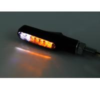 HIGHSIDER smart Shorty Fin Indicatore LED/Luce di posizione Nero/Fumo 2in1, Omologato E (coppia), nero