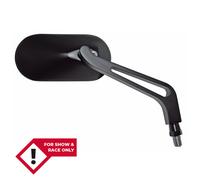HIGHSIDER smart Specchietto Manubrio Nero Ovale (Coppia), nero