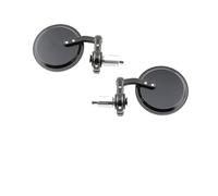 HIGHSIDER smart Bar End Specchio Nero Rotondo (Coppia), nero