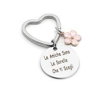 Hightopup Portachiavi cuore amicizia, idee regalo migliore amica compleanno, laurea donna speciale sorella teenager