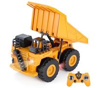 Highttoy Camion Ribaltabile Telecomandata, Camion Giocattolo per Bambini, Dumper Telecomandati 6 Canali Scala 1:24, Giochi Bambini 3-12 Anni Regalo