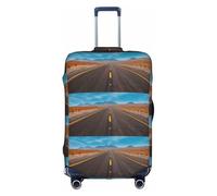 Highway Road in the Desert Landscape Elastico Anti Graffio Valigia Copertura Bagagli da Viaggio Protezione Antipolvere per Bagagli 45-81,7 cm, bianco, XL, Classico