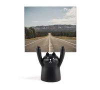 Highway Travel Outdoor Memo Holder Cartoon Black Cat Stand Decorazione