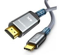 Highwings Cavo da USB C a HDMI 3-m, Cavo da USB Tipo C a HDMI 4K UHD [Compatibile con Thunderbolt 3] per iPhone Serie 15, per MacBook Pro/Air, per Surface Book 2, per Galaxy S10/S9 ecc.