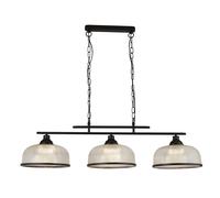 Highworth 3Lt Pendant - Metallo nero e vetro stile olografico