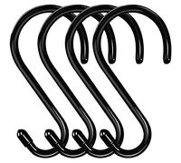 HiGift - Ganci a S con rivestimento in vinile da 15,8 cm, resistenti, a forma di S, per appendere piante, cesto, luci, vestiti, jeans, pentole, asciugamani, cappelli (4 pezzi)