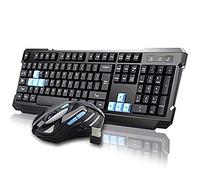 Higift - Tastiera con mouse, alta qualità, V60, impermeabile, 2,4 G, senza fili, controllo dpi per computer fisso e portatile, kit con tastiera e mouse, colore: nero [layout italiano non garantito]