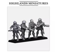 Higlands Miniature Chevaliers de Gallia Arquebusiers 3D Stampati 28mm