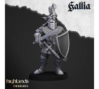 Higlands Miniature Chevaliers de Gallia - Cavalieri a Piedi 3D Printed