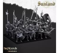 Higlands Miniature Umano del Sunland - Portatori di alabarde 3D Stampati