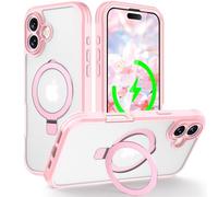 HIGLYCASE Custodia per iPhone 16 costruita con pellicola protettiva per lo schermo/protezione della fotocamera, supporto magnetico invisibile [compatibile con MagSafe], copertura integrale a 360°