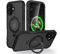 HIGLYCASE Custodia per iPhone 17 costruita con pellicola protettiva per lo schermo/protezione della fotocamera, supporto magnetico invisibile [compatibile con MagSafe] 360° integrale, antiurto, opaca