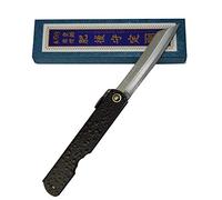 HIGO NO KAMI Coltello Tascabile Pieghevole Giapponese Warikomi Splash Black Fatto a Mano in Giappone da Nagao Kanekoma