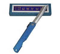HIGO NO KAMI Coltello Tascabile Pieghevole Giapponese Warikomi Splash Blue fatto a mano in Giappone da Nagao Kanekoma