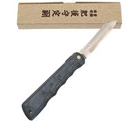 HIGO NO KAMI Higonokami Coltello Tascabile Pieghevole Giapponese VG-10 legno laminato Fatto a Mano in Giappone da Nagao Kanekoma (blu)