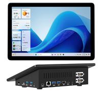 HIGOLEPC Mini PC, mini computer touch screen da 10,1 pollici con batteria, Celeron J4125 8 GB RAM/128 GB ROM, Dual R232 HDMI, BT 5.2, WiFi 5, tipo C, supporto avvio automatico