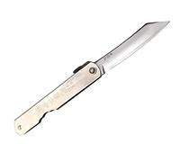 Higonokami Coltello Tascabile Pieghevole Giapponese Warikomi SK Steel Lama 7cm Manico Argento Fatto a Mano in Giappone da Nagao Kanekoma