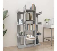 Higsose Libreria 86x25,5x140 cm Scaffale Per Libri Libreria A Cubi Legno Scaffali Libreria Parete Libreria Orizzontale Cubi Salotto Scaffale Moderno Libreria Rotante Grigio Sonoma Libreria