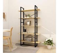 Higsose Libreria a pavimento, decorazione per interni, design elegante e classico, giallo, 100 x 30 x 175 cm