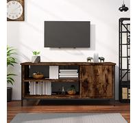 Higsose Mobile TV Rovere Fumo 100x40x45 cm Mobile Tv Legno Mobiletto Legno Mobili Porta Tv da Terra Mobile Tv Soggiorno Mobile Tv Moderno Mobile Salotto Mobile Basso in Legno Multistrato