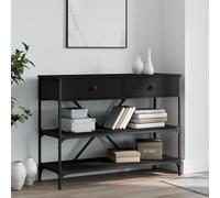 Higsose Tavolo consolle 100 x 34,5 x 75 cm, per soggiorno, scaffalatura stretta, corridoio, tavolo da corridoio, tavolo da corridoio, tavolo da pranzo, tavolino da appoggio, nero