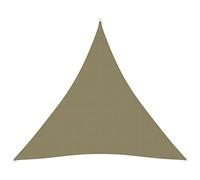 Higsose Tenda da sole impermeabile, 4 x 4 x 4 m, con occhielli, in tessuto Oxford, triangolare, per terrazze, in tela, per ombra, colore beige