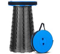 HIGSPE Sgabello Pieghevole Portatile, Sedia Portatile Regolabile in Altezza 6,5~45 cm, Sedie da Campeggio Telescopico per Esterni, Pesca, Barbecue, Carico Massimo 180kg /397lb