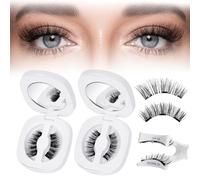 Higu Clace Ciglia Magnetiche Naturali Riutilizzabili, Senza Colla e Eye-Liner, Con Applicatore e Istruzioni, Coppia di Ciglia Magnetiche