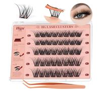 Higu clace Extension Cils Auto Adhésifs Apparence naturelle, 40 de Cils Auto - Adhésifs réutilisables pour les débutants facile à utiliser, pas besoin de colle Faux Cils Individuel (8-16 mm)