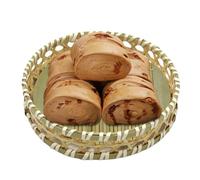 higyee Cestini Da Servizio, Cestino Frutta Intrecciato, Vassoio Decorativo a Fondo Piano Lavabile per Alimenti Dolci Frutta e Feste