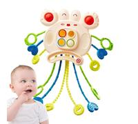 higyee Giocattolo con Cordino - Simpatici Giocattoli da Viaggio sensoriali per la Prima educazione,Giocattoli sensoriali Leggeri con Design a Granchio per Bambini, Giochi al Coperto e all'aperto,