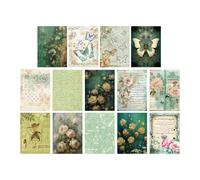 higyee Kit di scrapbooking per journaling, kit di scrapbooking vintage,Journaling Scrapbooking Carta artigianale a forma di farfalla 3D - Carta per album estetica vintage per quaderni, forniture per