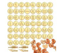 higyee Stampo in rame con lettere, set per intaglio del legno,Kit per intaglio artigianale del legno fai da te | Kit per stampaggio metalli per creare regali unici e aggiungere fascino alle tue